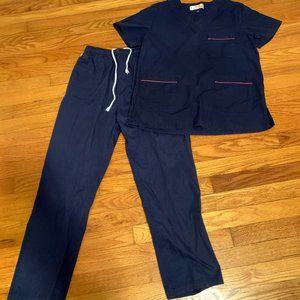 Women's Navy Blue Scrub Set